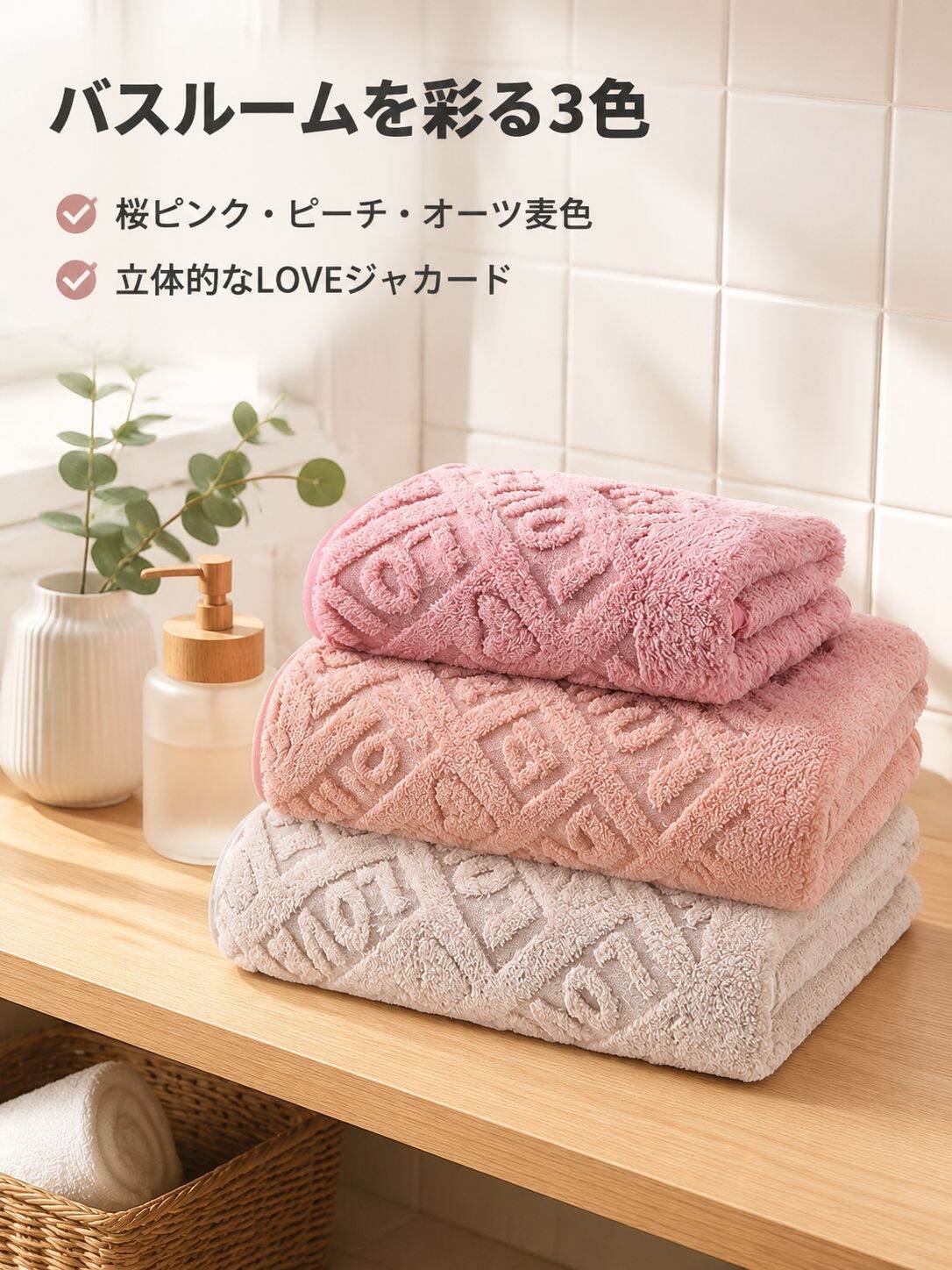 かわいい柄のバスタオル
