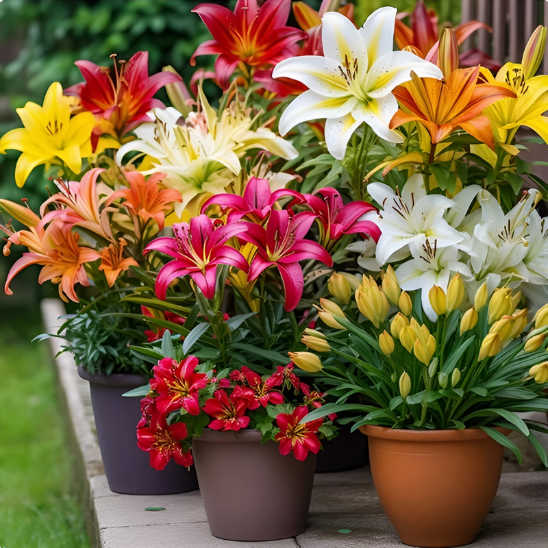 Potted lilies