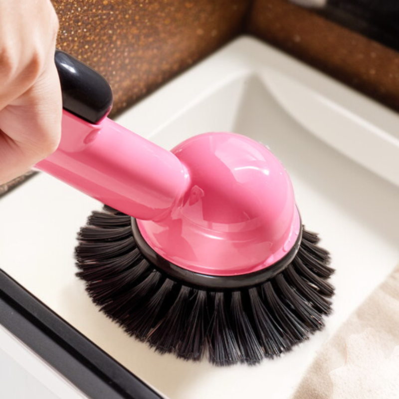 Easy-Grip Long Handle Brush for Kitchen Cleaning