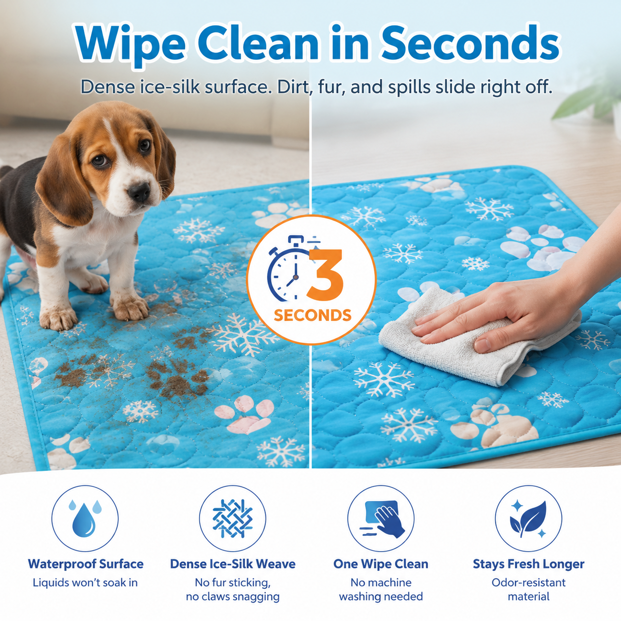 Summer Pet Cooling Mat Non-Slip Breathable for Cats and Dogs