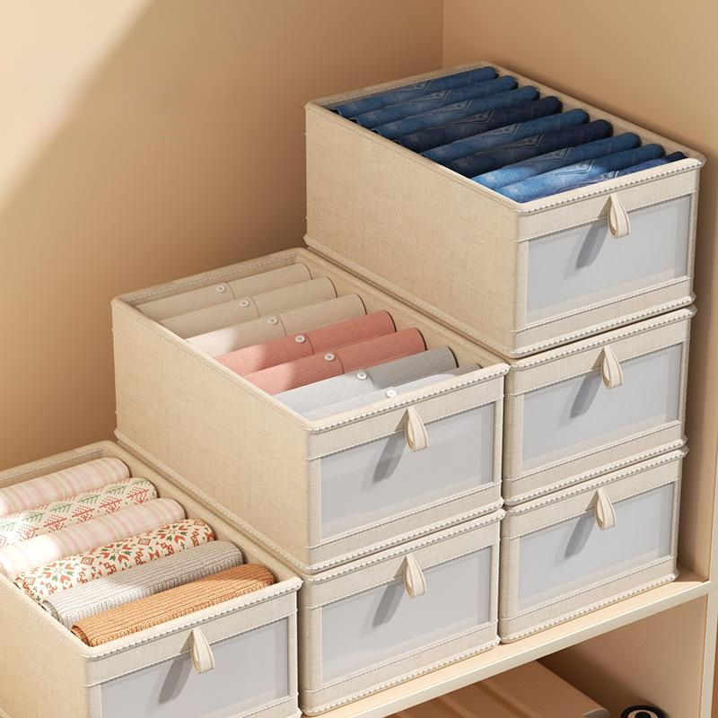 Clothing storage cotton and linen box