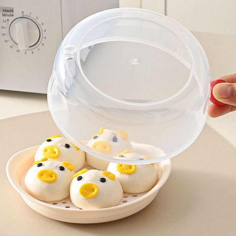  厚手電子レンジ用蒸し器 透明蓋付き シンプル操作