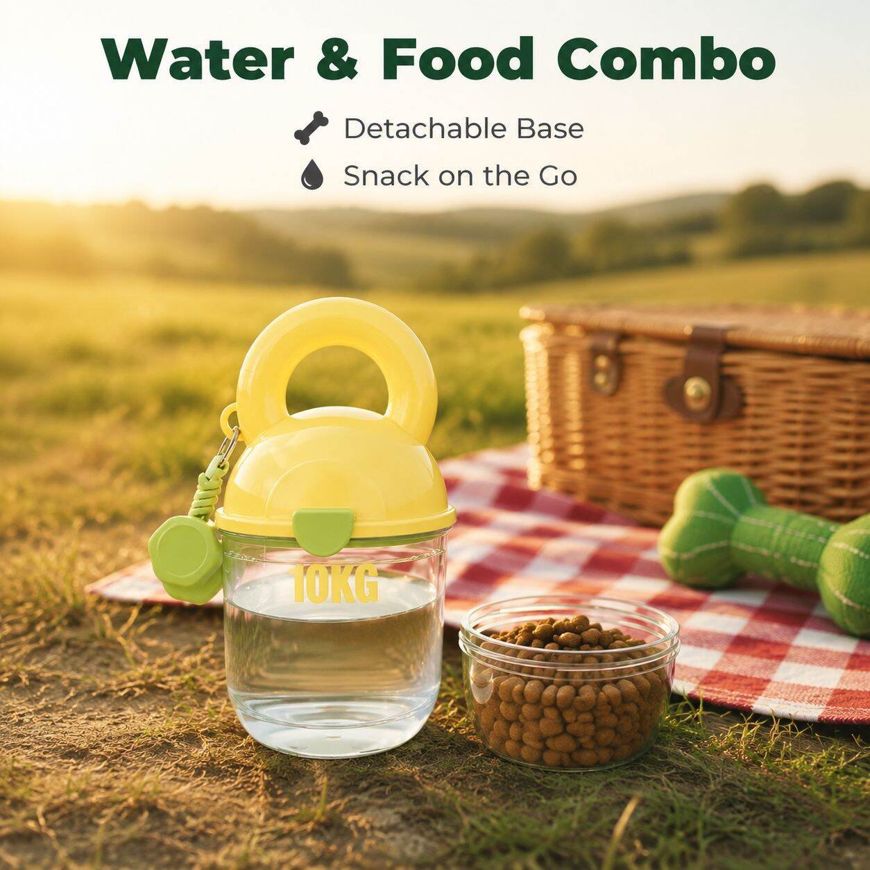 Portable Outdoor Dog Water Bottle and Feeder