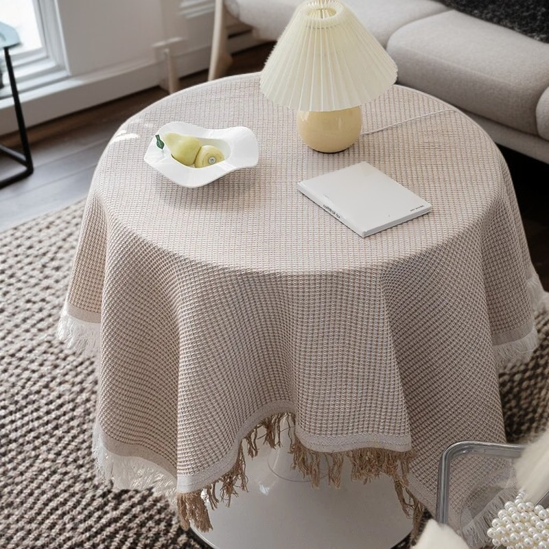 가정용 코튼 린넨 원형 테이블매트 캠핑 야외용