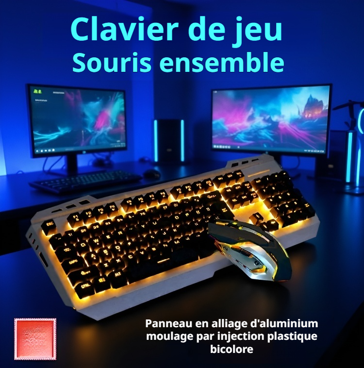 Clavier mécanique rétroéclairé avec touches personnalisables