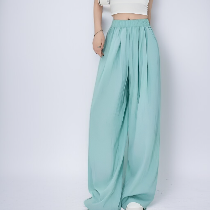 夏パンツ 2025 山本パンツ ハイウエスト ルーズパンツ ドレープ 日本製 ワイドレッグパンツ スリム 大きいサイズ モップパンツ レイジー カジュアル ワイドレッグパンツ