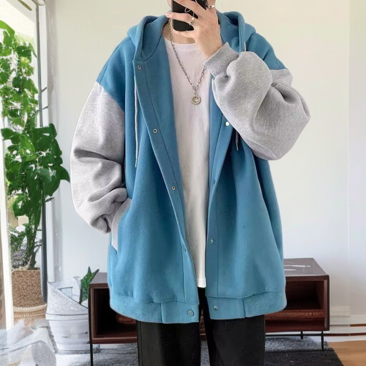 香港スタイルメンズカジュアルカーディガン秋冬