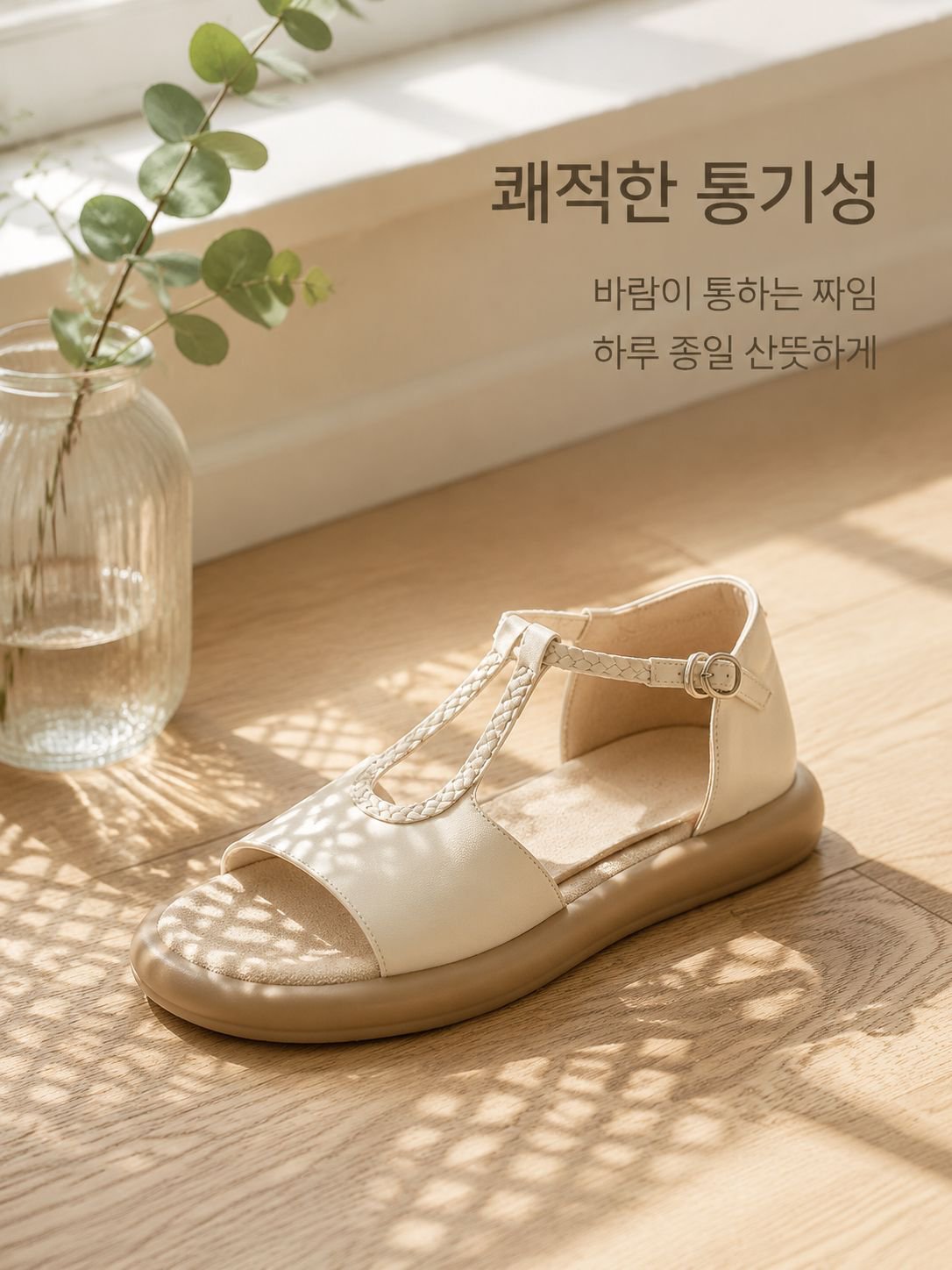 빈티지 우븐 로마 샌들