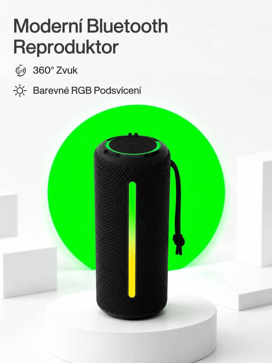 Bezdrátový výkonný přenosný venkovní vodotěsný Bluetooth reproduktor