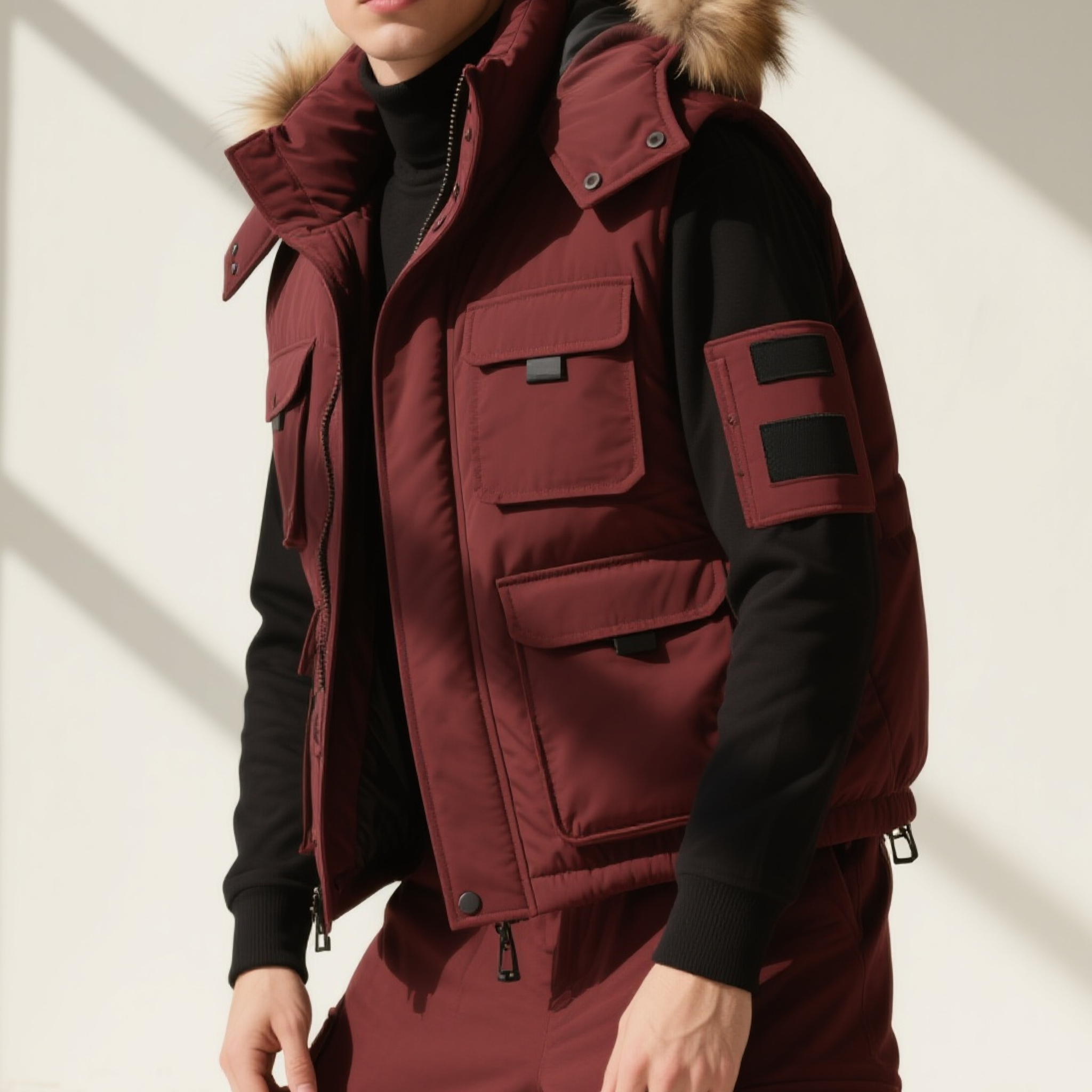 남성용 숏패딩 두꺼운 야외용 다운재킷