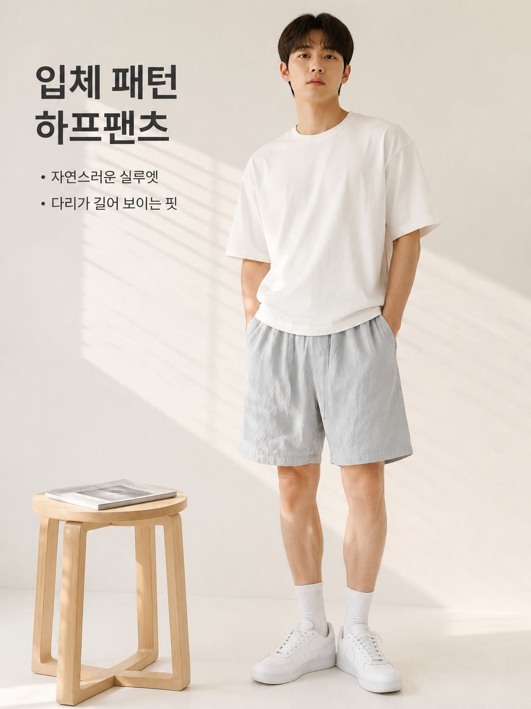 남성용 오부 반바지 여름 캐주얼 반바지
