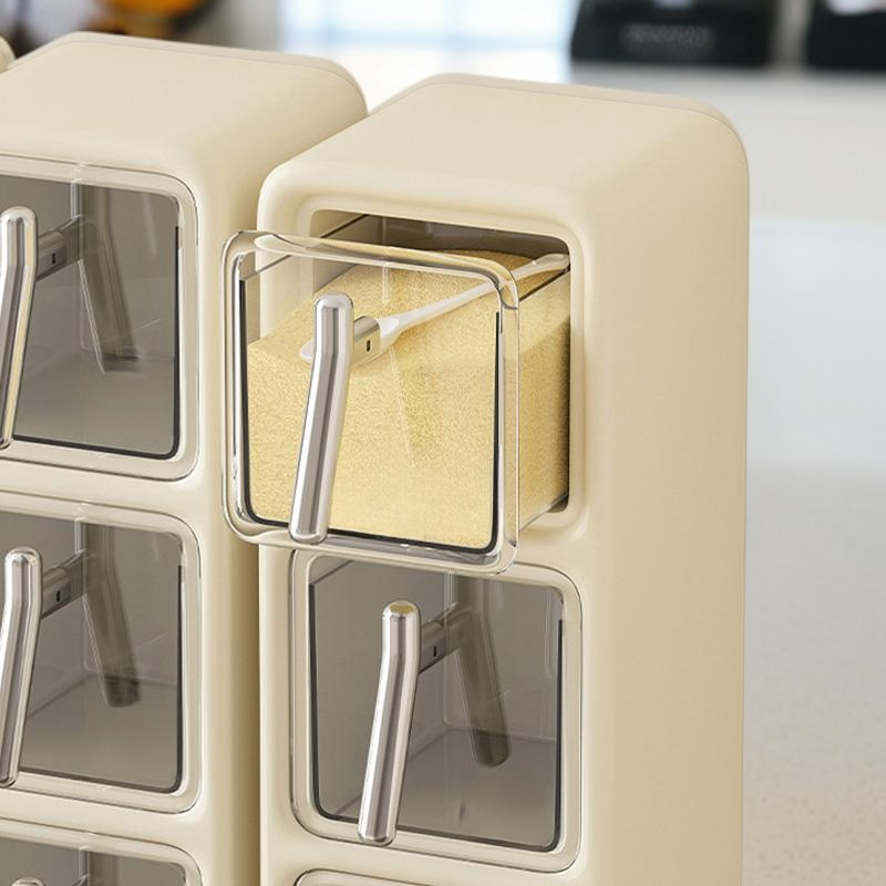 ขวดใส่เครื่องเทศพลาสติกติดผนัง ชุดคอมโบพริกไทย สำหรับใช้ในบ้าน