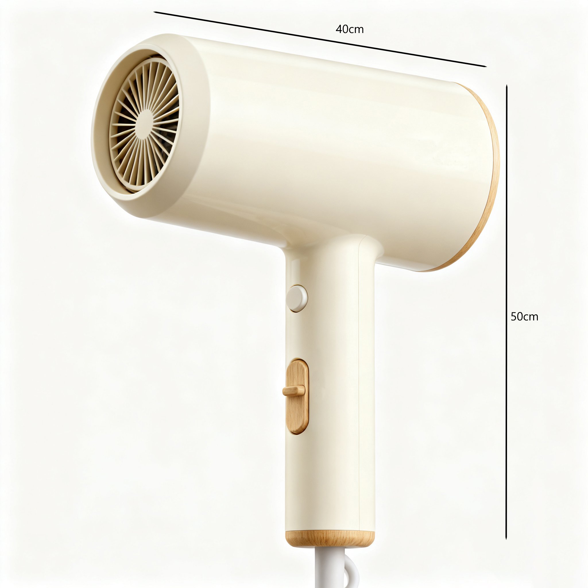 강력한 바람을 자랑하는 헤어 드라이어 사용 모습