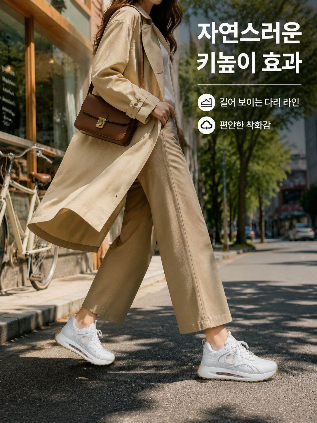 클래식 가죽 스타일 럭셔리 미끄럼 방지 키높이 여성 신발