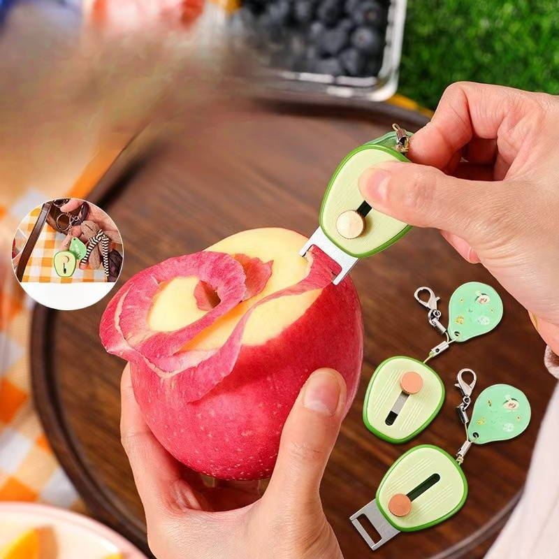 Portable Avocado Peeler, Mini Retractable Stainless Steel Skin Remover