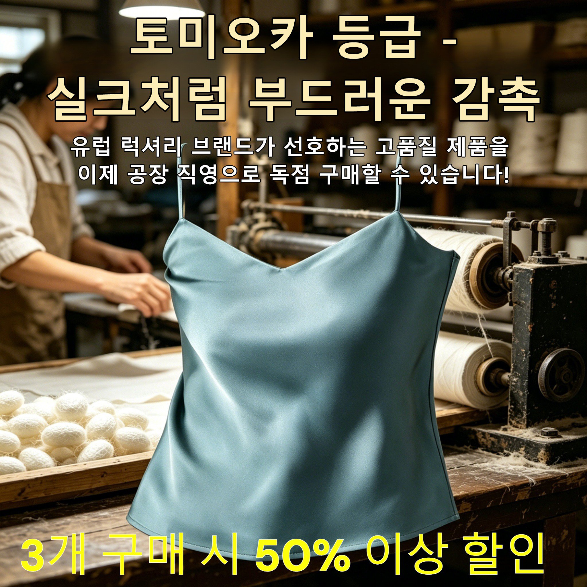 실크 냉감 캐미솔