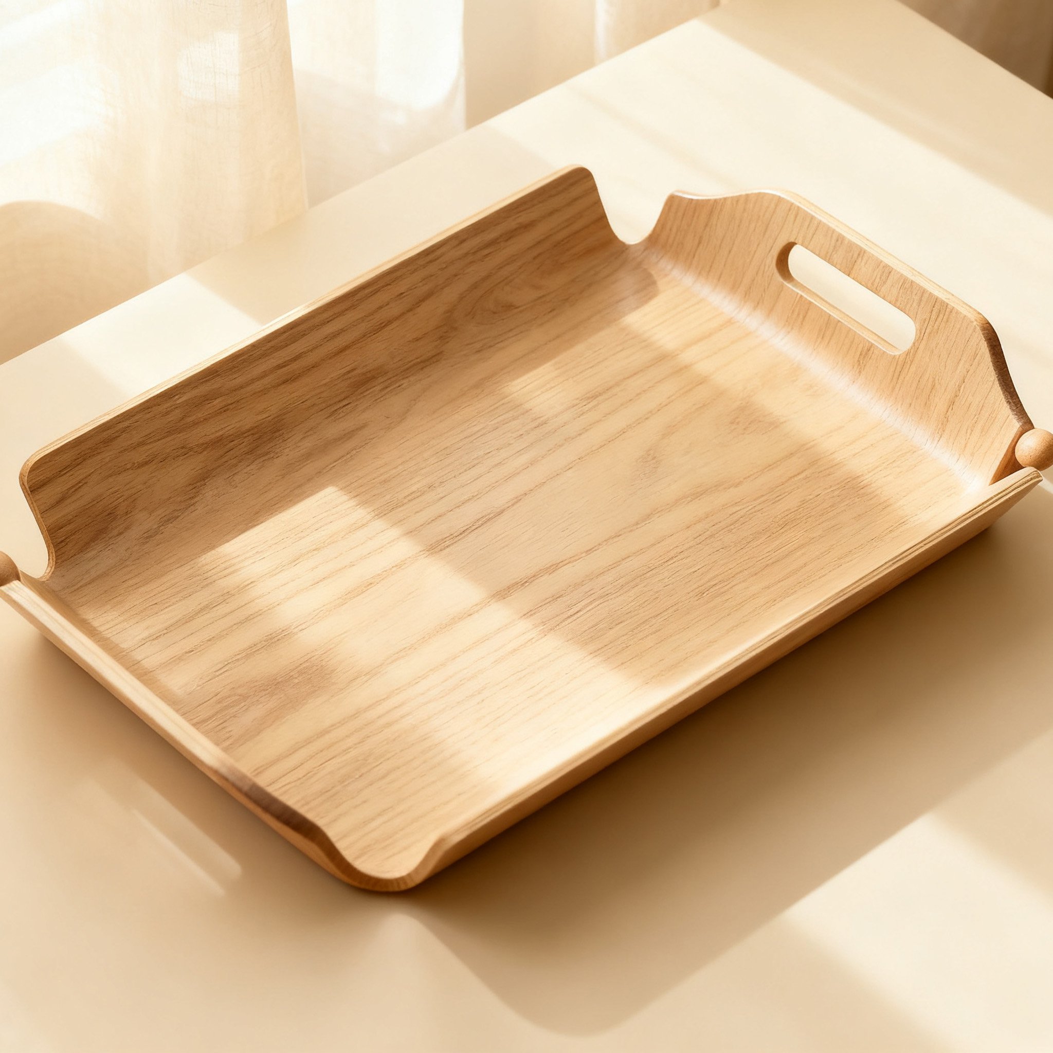 ถาดเสิร์ฟไม้สไตล์เรียบง่าย 