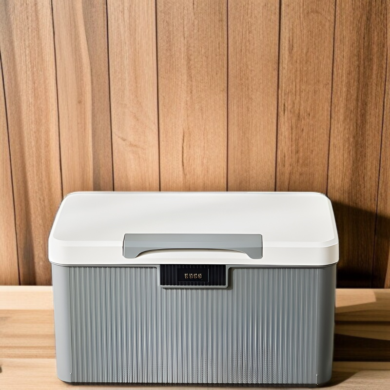 金庫 家庭用 小型 ダイヤル式 コンビネーションロック 収納ボックス 大容量2段式 9L 16L 38L ミニ金庫 プラスチック製 貯金箱 キャッシュ・重要書類・銀行カード 貴重品入れ