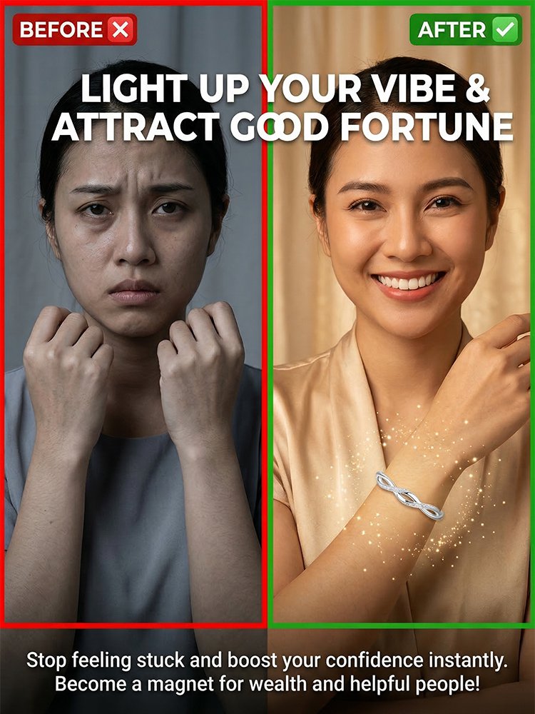 【Infinite Good Fortune】Möbius Strip Tiny Sparkling Energy Bracelet