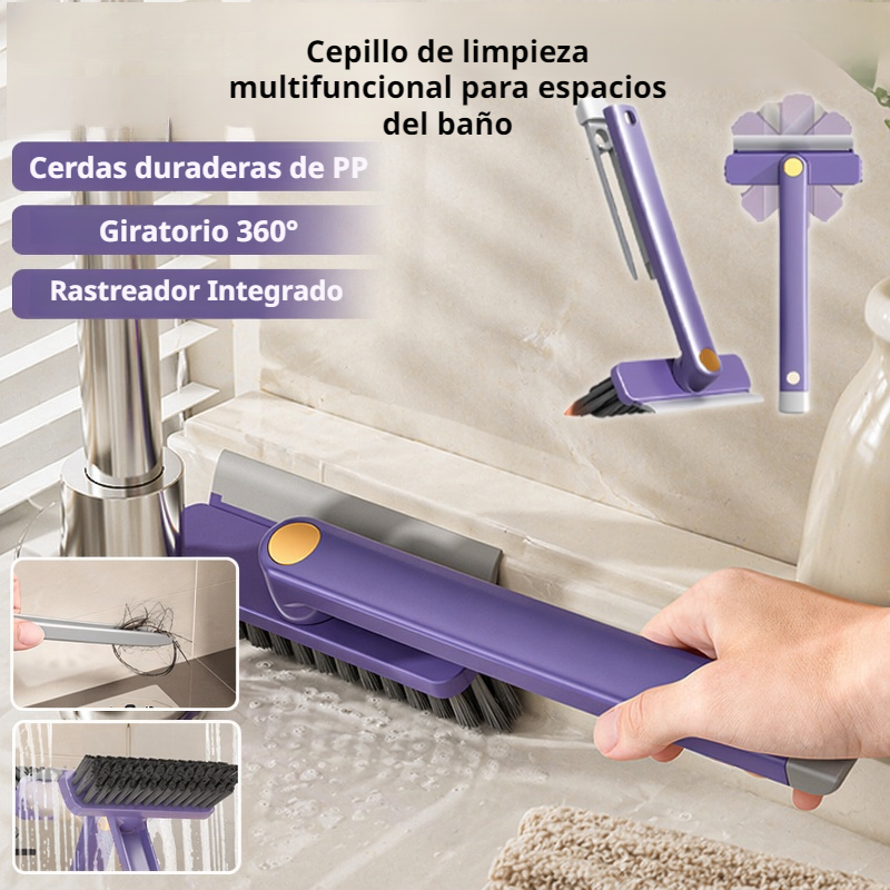 Cepillo de limpieza para ranuras de baño multifuncional