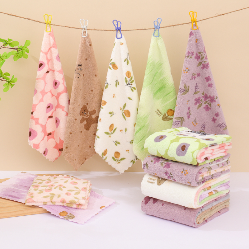 Pañuelo cuadrado estampado sin pelusa