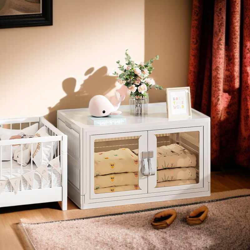 아기 접이식 가정용 플라스틱 옷장 아기 옷 수납 정리 수납장 아기 침실 옷장