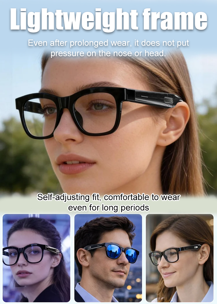 Smart Zoom Color-Changing Solar Real-Time AI Translation Glasses
