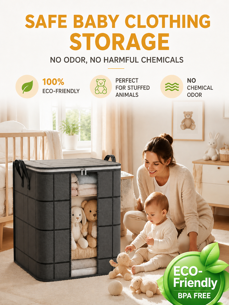 Heavy Duty Foldable Under Bed Storage Drawer, Large Capacity, Moisture Resistant