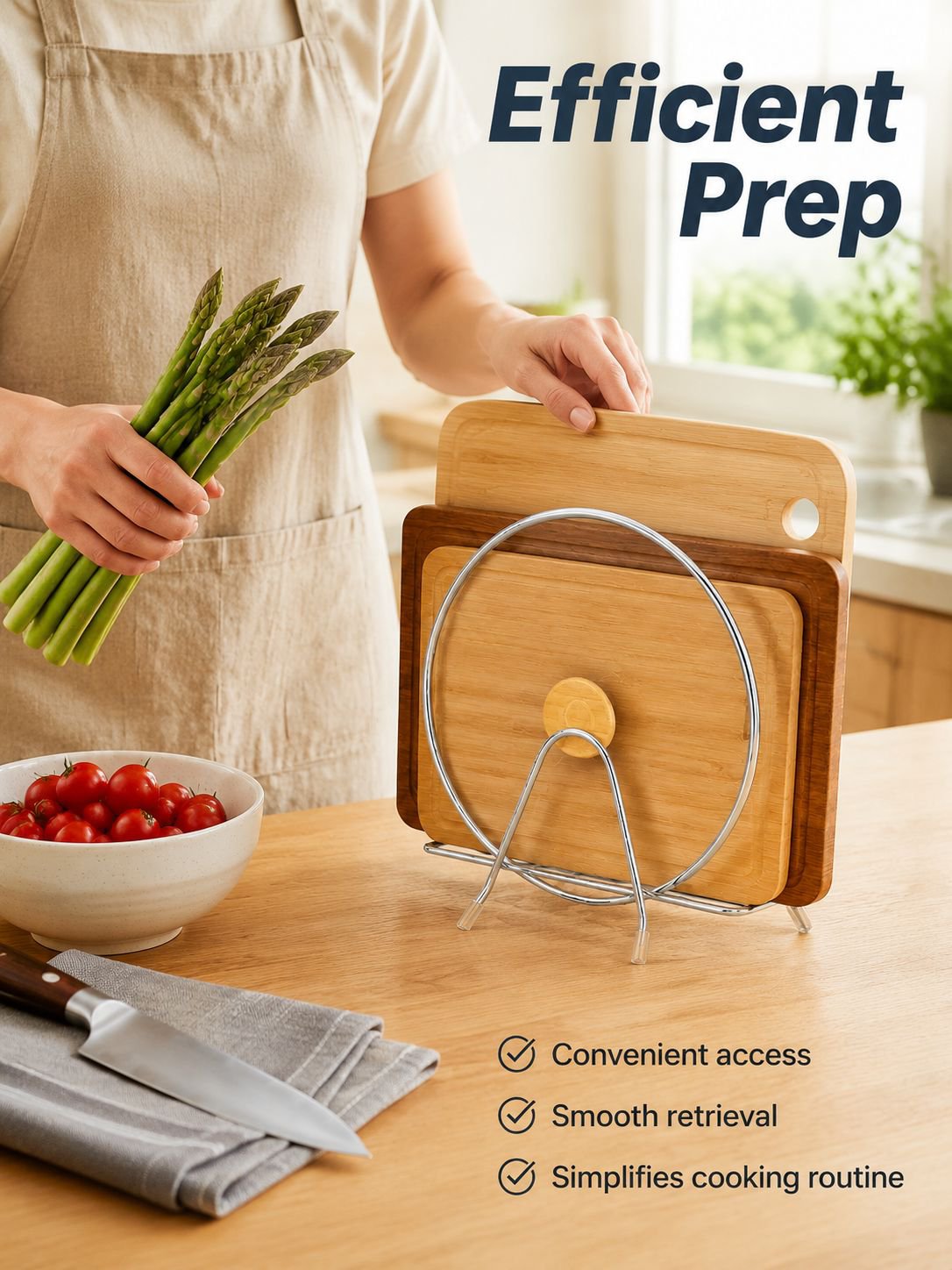 Stainless Steel Kitchen Cutting Board Rack