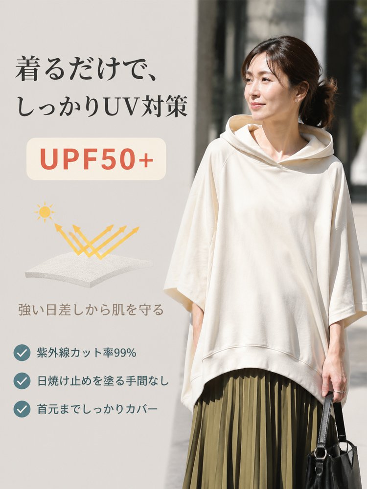 夏仕様フード付き半袖シャツ