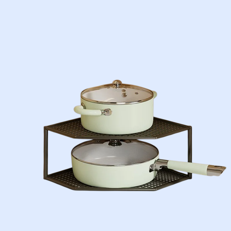 キッチン多層ポット収納棚