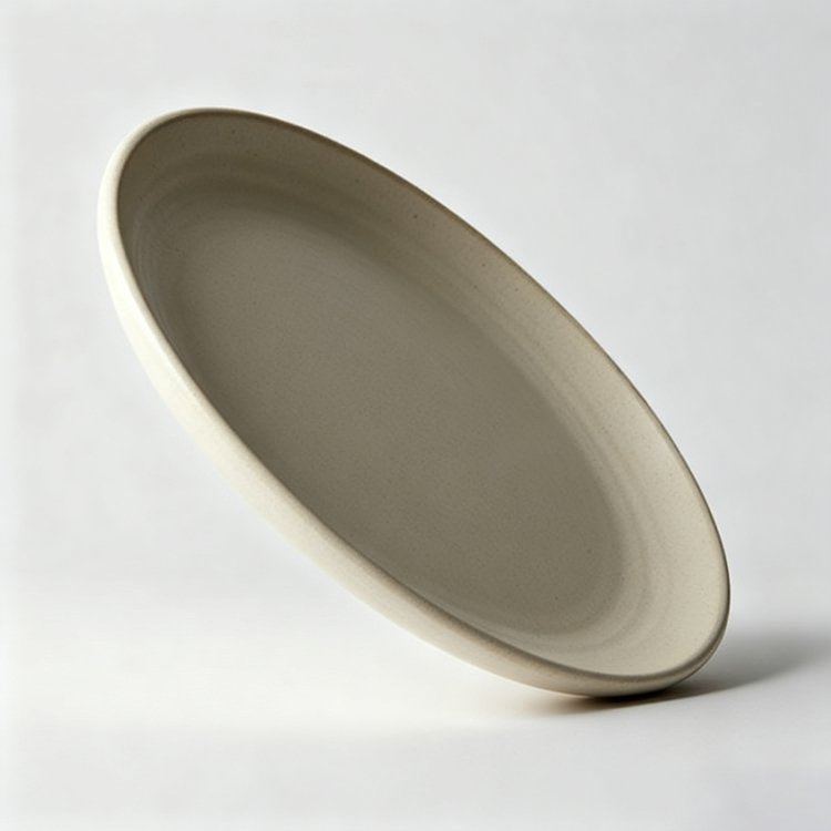 고급스러운 오프 화이트 컬러 접시