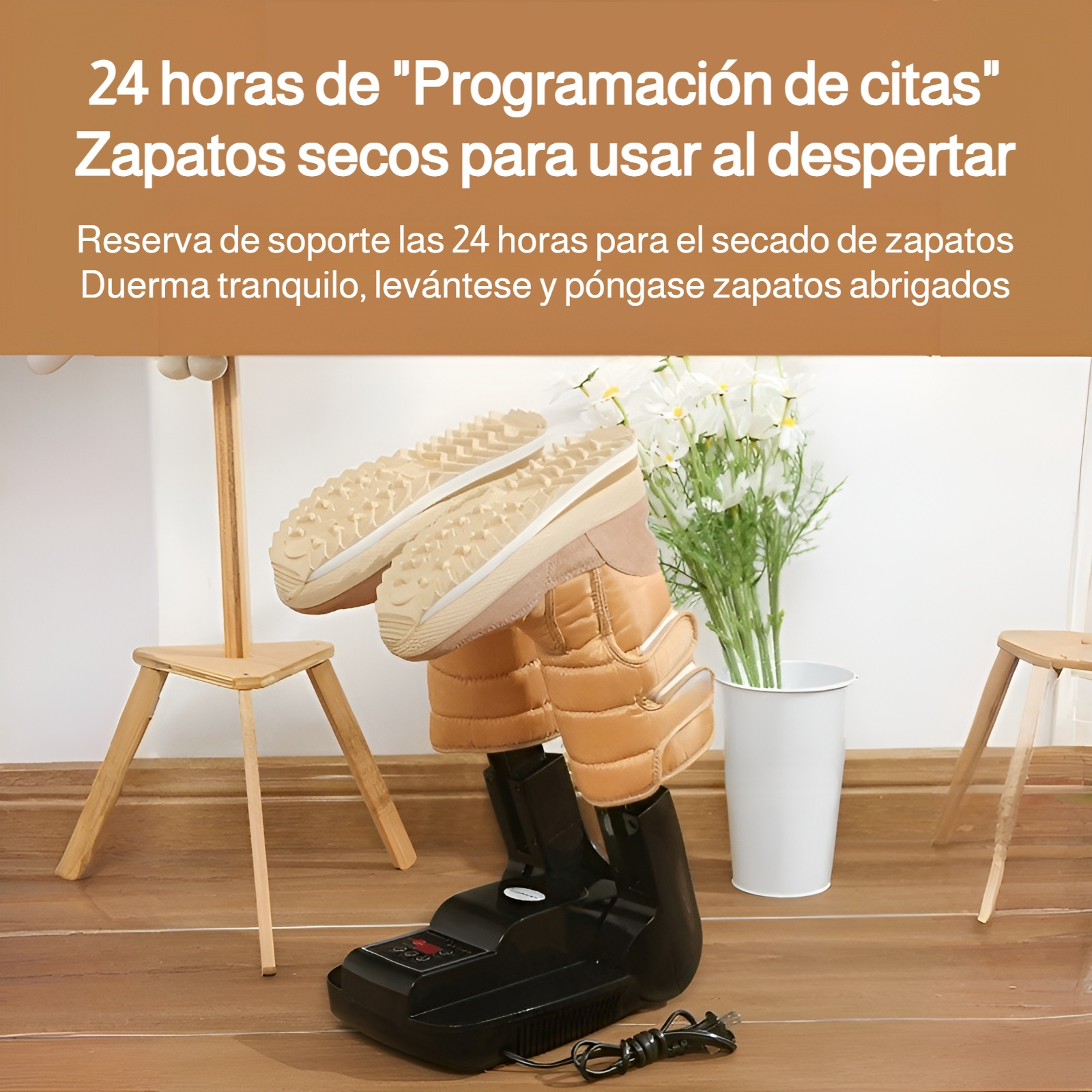 Secador de zapatos inteligente, calienta y seca los zapatos, alivia la picazón y desodoriza, secador