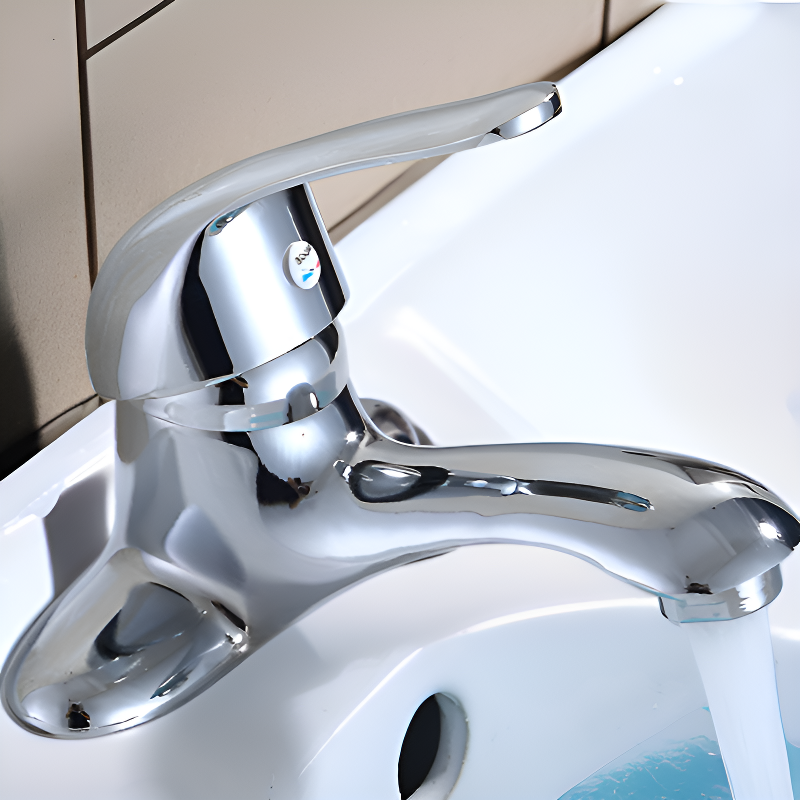 ก๊อกน้ำอ่างล้างหน้าแบบสองมือจับ กันน้ำ น้ำร้อนน้ำเย็น