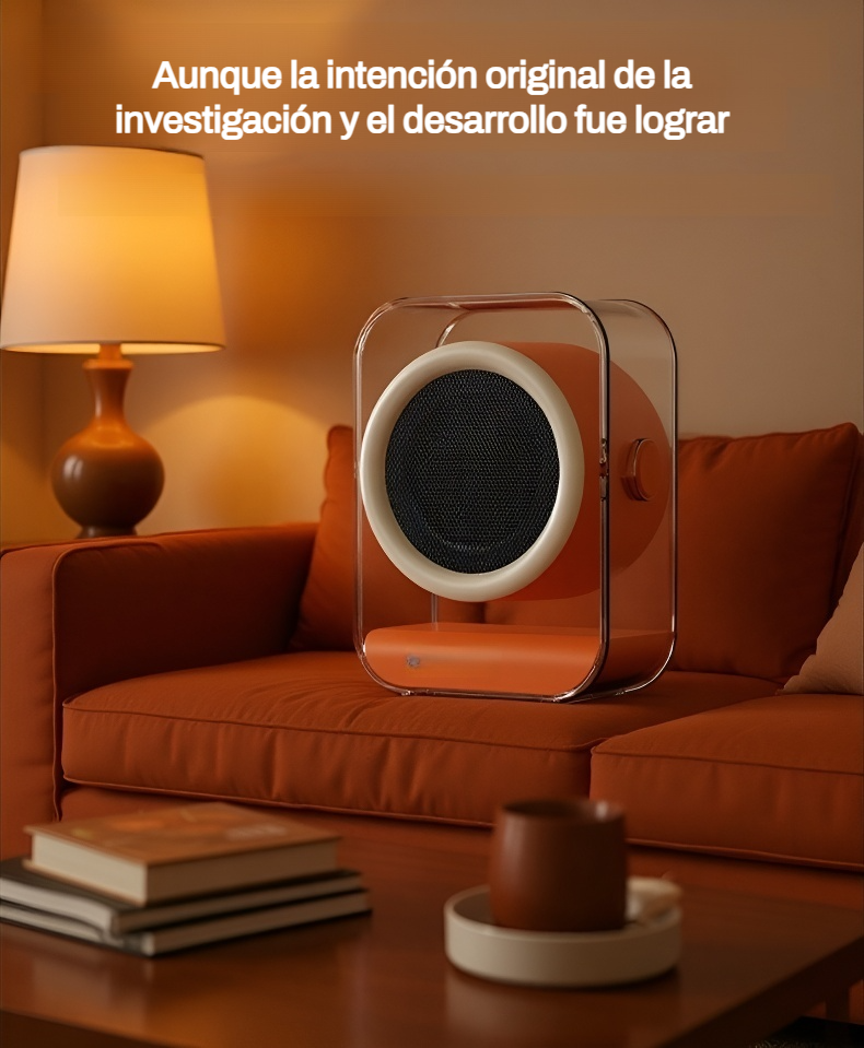 Vista frontal del calefactor eficiente para el hogar