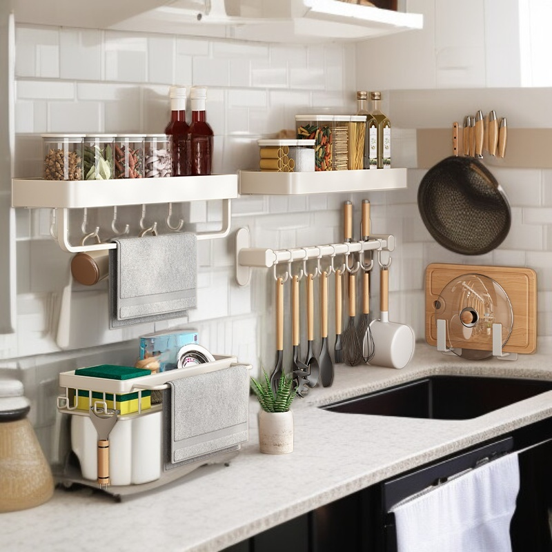 주방 벽걸이 선반 다용도 수납 걸이