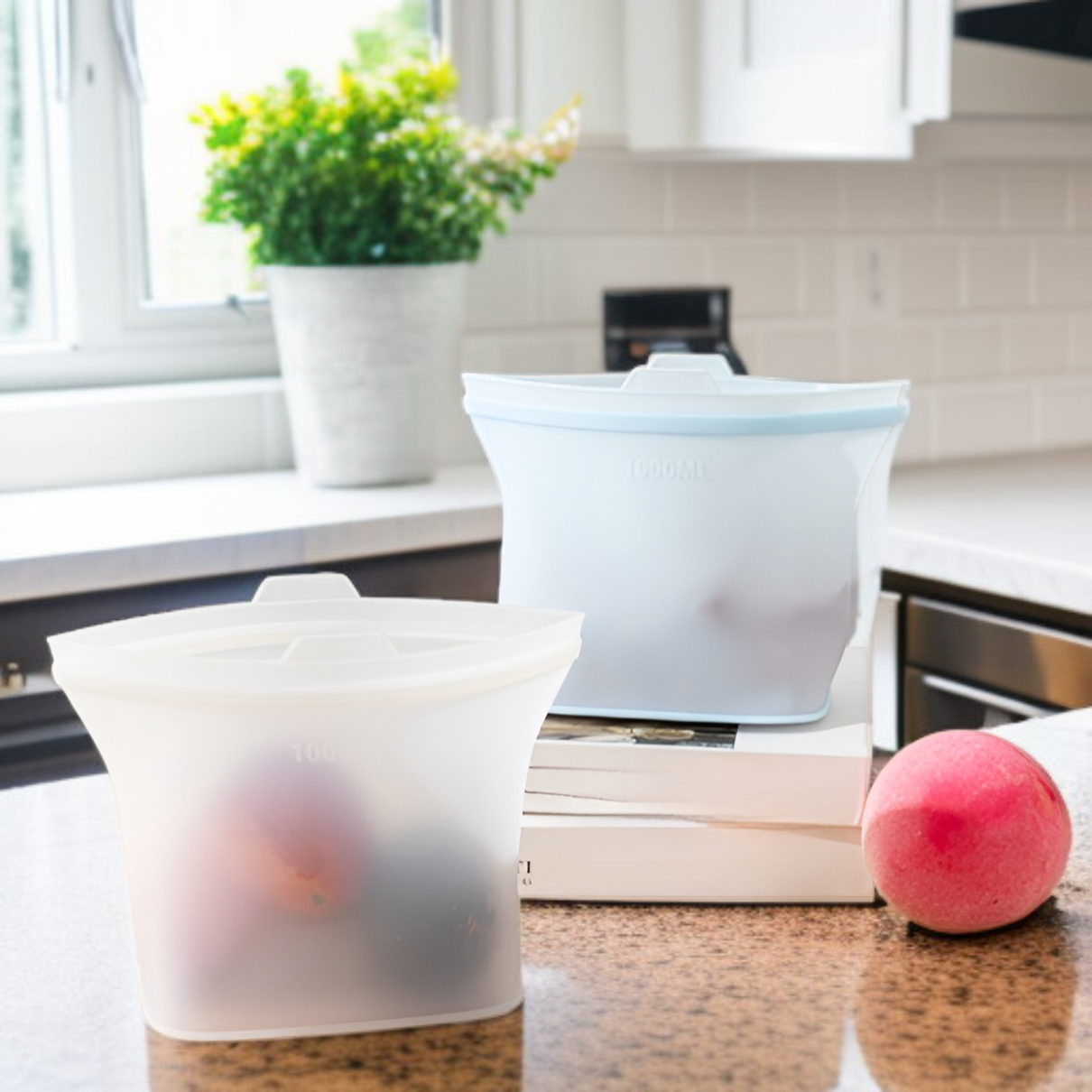 食品グレードのシリコン製食品保存袋 キッチン冷蔵庫用保存袋 半透明冷蔵保存袋 食品保存袋