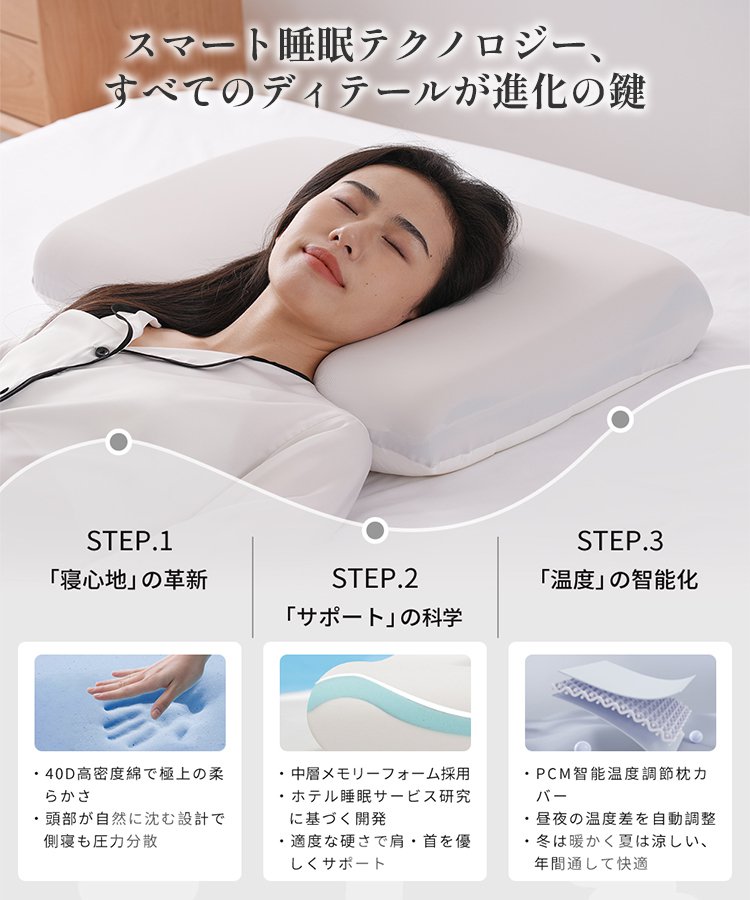 深い眠り枕「芯から眠れた感」