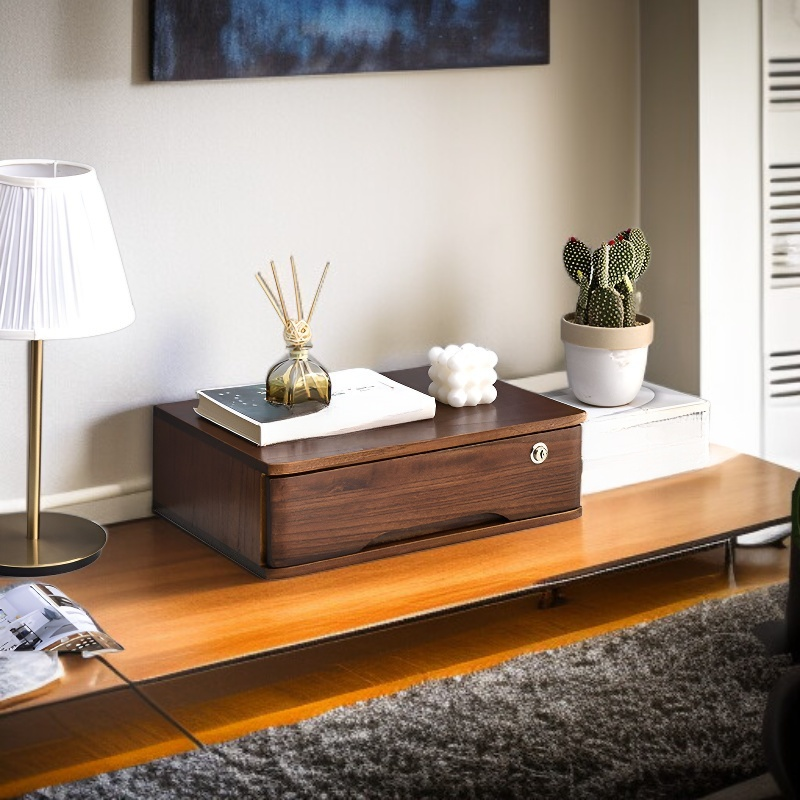 引き出し式木製オフィス雑貨収納キャビネット