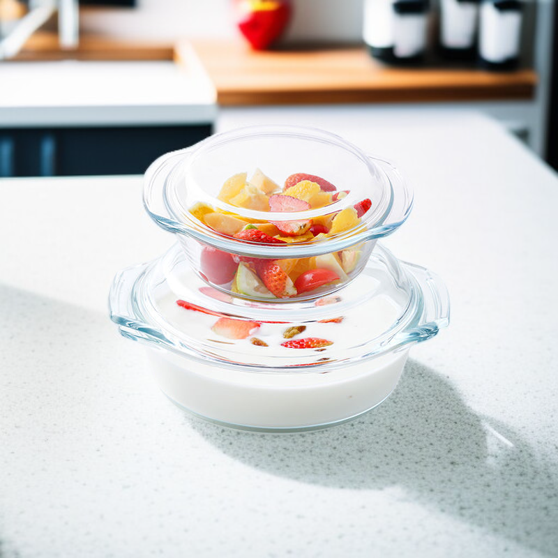 透明なガラスのボウル