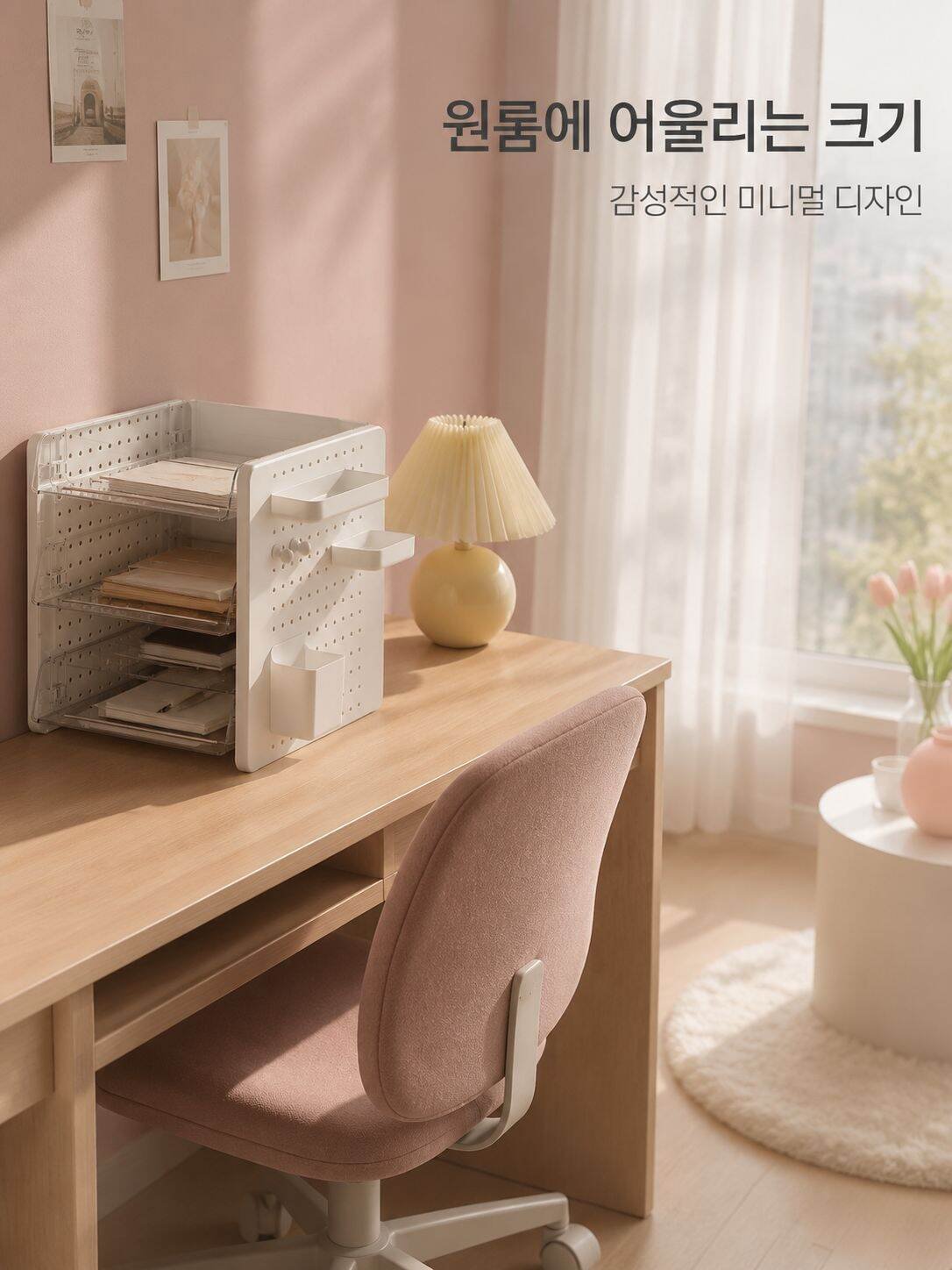 심플하고 모던한 디자인의 펀치 보드 정리함
