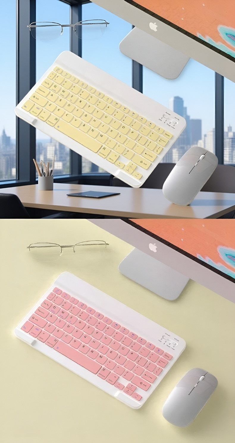 マルチデバイス対応ワイヤレスキーボードの接続例