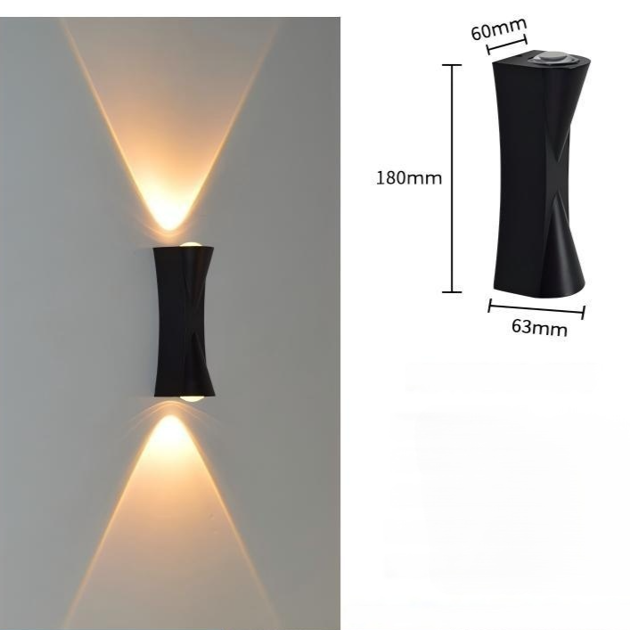 Double headed wall lamp, thickened lighting fixture, modern and simple wall lamp