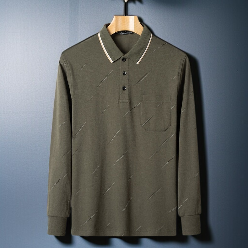 중장년 남성 레깅스 캐주얼 긴팔 티셔츠 남 순면 포켓 상의 봄가을 레깅스