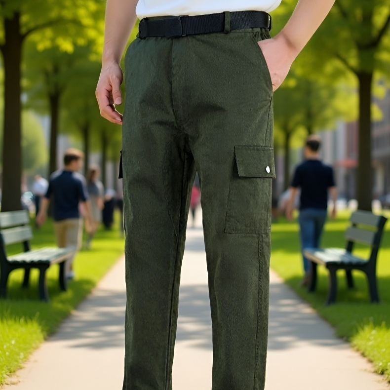 남성 와이드 일자 내마모성 용접공 작업 팬츠