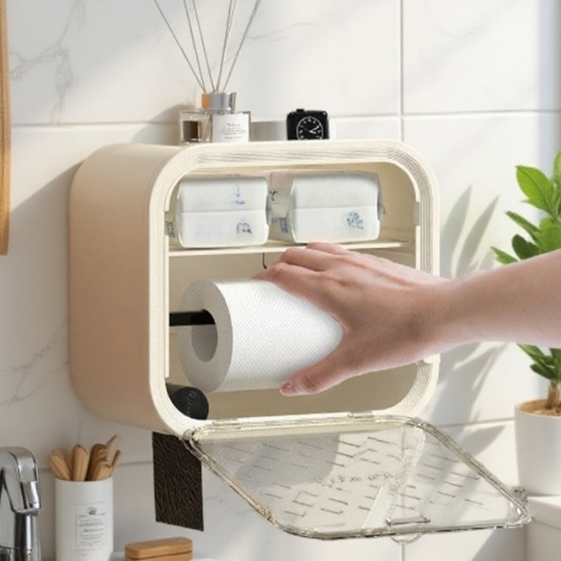 다용도 수납 선반 휴지함 생리대 보관함