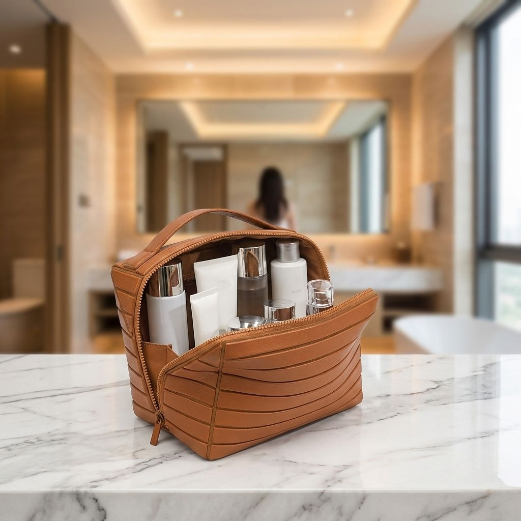 Einfache, praktische Kosmetiktasche mit großem Fassungsvermögen