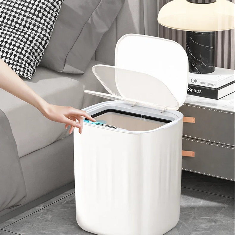 Household Hidden Ring Smart Trash Can with Power Display
