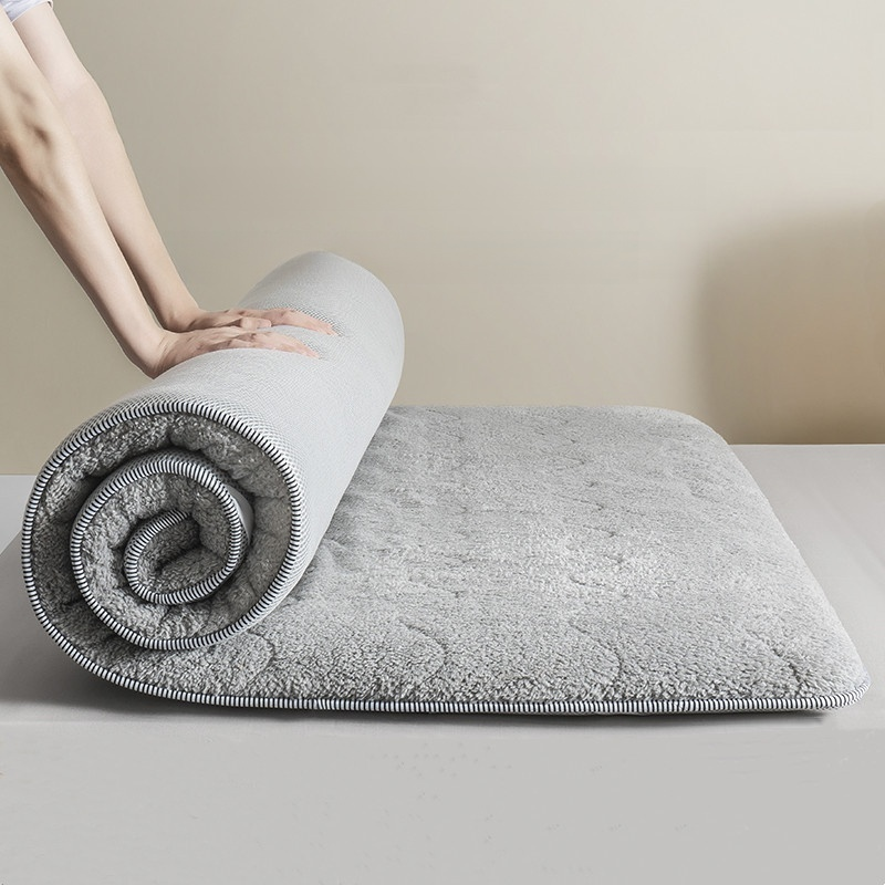 Colchón de felpa de cordero gruesa y cálida