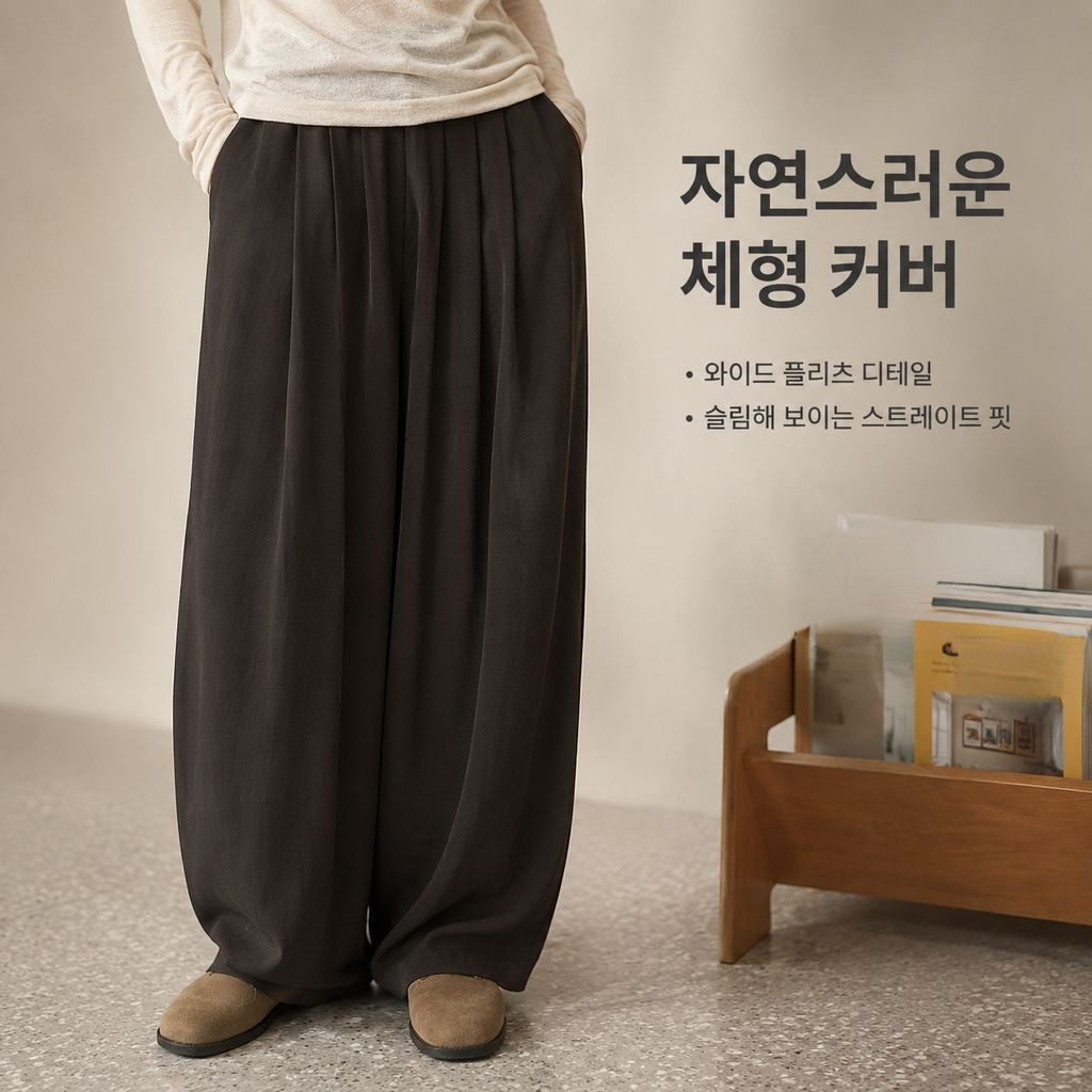 캐주얼 스트레이트 팬츠